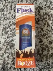 Smuggle Your Booze Sport Sunscreen Flask 10oz Travel Flask with Funnel