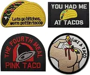 [YOYUMI] Tactical Morale Patches Funny Mexican Burrito Hook and Loop Style Tacos Embroidered Patch