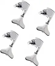 VICASKY Guitar Tuning Pegs 4r Bass Tuning Pegs Machine Heads Silver for Electric or Acoustic Guitars by