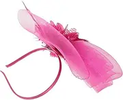 [Minkissy] Fascinator Headband with and Mesh Design Elegant Tea Party Hat Bridal Headdress Hair Accessory Versatile for Weddings and Formal Events Durable Craftsmanship
