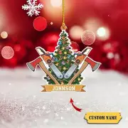Personalized Logger Custom Shaped Acrylic Ornament Christmas For Loggers Custom