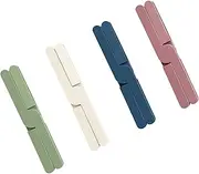 4 Pcs Foldable Silicone Trivets, Non Slip Thick Foldable Silicone Trivets,Heat-Resistant Folding Pad, Eco Expanding Silicone Pot Holder, Hot Pad with Collapsible Cross Design Save Much Space(4 colors)