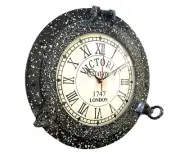 12" Marine Antique Ship Porthole Clock Nautical Beach Style Decorative Clock