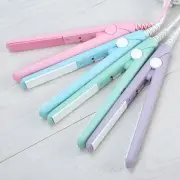 2 In 1 Mini Hair Straightener Ceramic Tourmaline Plate Flat Iron Curler HOT