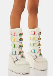 [Y.R.U.] White Dune Rainbow Boots