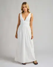 [Rhythm] Rhythm Women's Mirage Maxi Dress in White Size 10 10 White