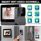1080P Smart Video Doorbell Camera Door Bell Ring with 4.3in IPS Screen Wireless