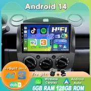 For Mazda 2 2007-2013 Android 14 Head Unit CarPlay Car Stereo DAB+HDMI QLED AHD