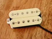 BRIDGE HUMBUCKER PICKUP IVORY ALNICO 2 MAGNETS NICKEL SILVER BASEPLATE 4 WIRES