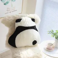 在飛比找樂天市場購物網優惠-可愛背影熊貓抱枕辦公室靠墊上班久坐護腰神器汽車腰靠枕床頭軟包