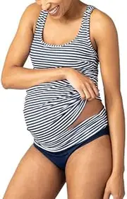 Seraphine(セラフィン) Seraphin Jamaica Women's Tankini Set, Maternity Tankini Set, Nursing, Navy White Stripe