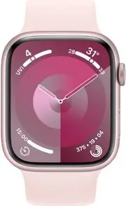 Apple Watch Series 9 - 64GB - Cellular + GPS - 41mm - Pink - Aluminum - Light Pink - Solo Loop Band - One Size - Textile - Refurbished (Premium Condition)