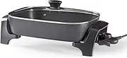 Ex-Pro 7L Non Stick Electric Skillet Frying Pan Cooker, 40cm XXL Multi Function with Cool Touch Handles and Thick Cast Aluminium Body, 2200W