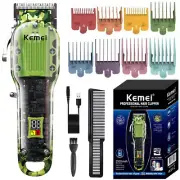 Kemei Professional Hair Clippers Trimmer Kit Men Shaving Cutting Barber Machine