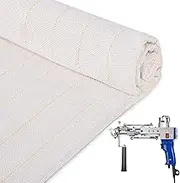 Primary Tufting Cloth with Marked Lines,Rug Backing Fabric,Monks Cloth for Cut/Loop Pile Tufting Gun, Punch Needle (82.7x78.7in)