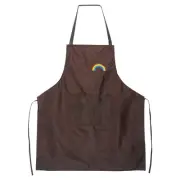 Bib Apron 72x65cm Unisex Cooking Aprons with 2 Pockets, Brown