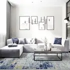Large Rugs Blue Ivory Coastal Theme Bedroom Carpet Soft Warm Mat 190x280cm