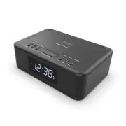 2in1 10W Wireless Fast Charging Bluetooth/FM Radio Alarm Clock w/ USB/AUX