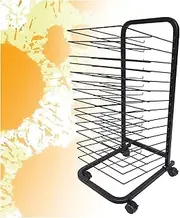 Art Drying Rack,Metal Art Classroom Drying Rack,15 Shelves Single-Sided Painting Art Storage Rack,Suitable for Engineering Drawings,Paintings
