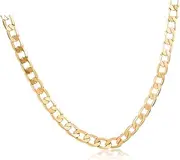 [OATIPHO] Men's Chain Necklace Men's Jewelry Classic Curb Chain Lightweight Alloy -j