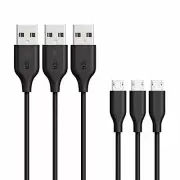 Anker PowerLine Micro USB cable 0.9m x 3 set Black for Android Xperia Galaxy