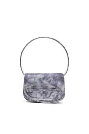 [Diesel] Diesel - 1DR-Iconic shoulder bag in shimmer fabric - Shoulder Bags - Woman - Blue UNI Blue