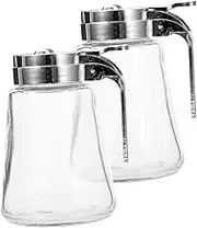 300ml Airtight Glass Dispenser Pot Sugar Syrup Honey Creamer Stylish Leak- Design