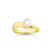 Buy Wavy Ring with Freshwater Pearl in Gold by Thomas Sabo online - THOMAS SABO Australia