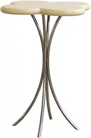 Side Table Small Accent Table Side Tables, Small Patio Table End Table with MDF Tabletop and Metal Frame, Small Coffee Table for Living Room Porch Yard Balcony End Tables Living Room(Light Yellow)