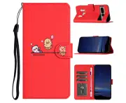 Wallet Case Compatible With Google Pixel 7 Pro,All-Round Shockproof Phone Case-Red