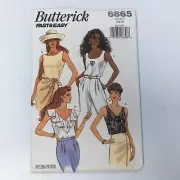 Shirt Top B6865 UNCUT Sewing Pattern Size 6-10 Vintage Butterick