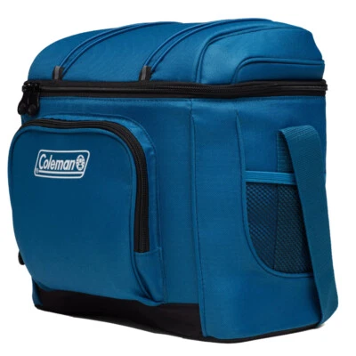 Coleman Chiller 16-Can Soft Cooler Deep Ocean Leakproof Camping Bag​