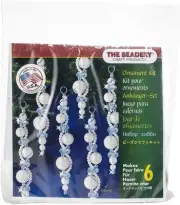 The Beadery Holiday Beaded Ornament Kit-Pearl Icicles Makes 6