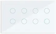 VENEKA WIFI Smart Touch Light Wall Switch Interruptor Glass Panel 10 Gang Tuya Smart Life for Alexa Home Easy Install White