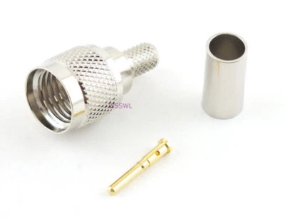 Mini-UHF Male Coax Connector RG-58 Crimp 2-Pcs - USA Ham Radio Seller