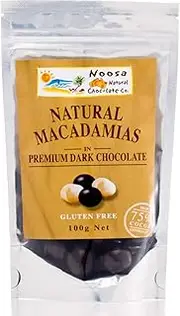 Noosa Natural Chocolate Co. Macadamia Nuts Coated in Premium Dark Chocolate 100 g