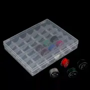36 Spools Empty Bobbins Sewing Machine Bobbin Case Organizer Storage Plast.pi