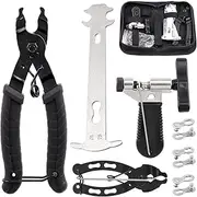 Swpeet 11Pcs Bike Chain Repair Tool Assortment Kit, Including Bike Chain Plier, Bicycle Chain Master Link Pliers, Wear Indicator Chain Checker, Chain Breaker Splitter Tool and Missing Link Connector