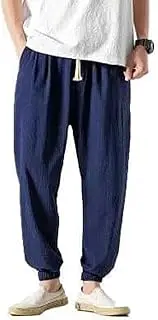 [TOQVTOO] Men's Fast Dry Stretch Pants Lightweight ice Silk Quick Dry Sweatpants Drawstring Casual Hiking Joggers with Pocket