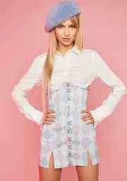 [Sugar Thrillz] Classroom Envy Argyle Underbust Dress
