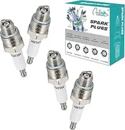 AULINK 1134 BR8HS-10 Spark Plugs Pack of 4 Duble Iridium For Tohatsu 2-Stroke Outboard Engines DT50M DT50 2001,Yamaha 2-Stroke Outboard Engines 30G 50D 50G 50H,Mariner 2-Stroke Outboard 55 60