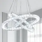Modern LED Chandeliers Crystal Chandeliers Ceiling Light Three Rings Pendant Lig