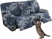 Stretch Recliner Cover 4/6/8 Pieces Lazy Boy Recliner Cover Sofa Slipcovers 1/2/3 Seat Armrest Recliner Sofa Cover with Pocket Anti-Slip Recliner Chair Furniture Protector (Color : #14, Size : 3 sea