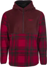 Fly Racing Fly Half Zip Pullover Hoodie Red Plaid Md | 354-0022M