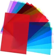 SECFOU 12 Pack Photography Gels Gel Sheets Light Diffuser Film High Transparency