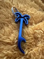 BLUE BUD LIGHT BUDWEISER BREWERY KEY CHAIN BOTTLE OPENER 3" PALM TREE NEW