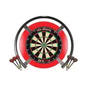 Target Darts OMNI TEX PRO Dart Board, Red Surround, + Darts