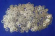 Chainmail Repair Kit Flat Brass Rings with Round Rivets, Viking LARP Jump rings