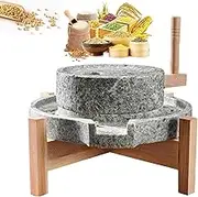 Dry Wet Hand Stone Mill Grinder,Cereal Bluestone Mill for Home Kitchen,Food Wheat Berry Rice Mill, Bean Seed Spice Herb Powder Pulverizer