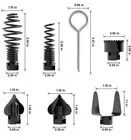1 Set Drain Cleaner Cutter Head Combination Set 16mm for Drain Cleaning Machines